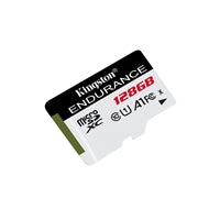 Kingston SDCE/128GB High Endurance micro SD Flash Memory Card, 128GB, Class 10, A1, UHS-I U1, Retail Packed Kingston SDCE/128GB High Endurance micro SD Flash Memory Card, 128GB, Class 10, A1, UHS-I U1, Retail Packed